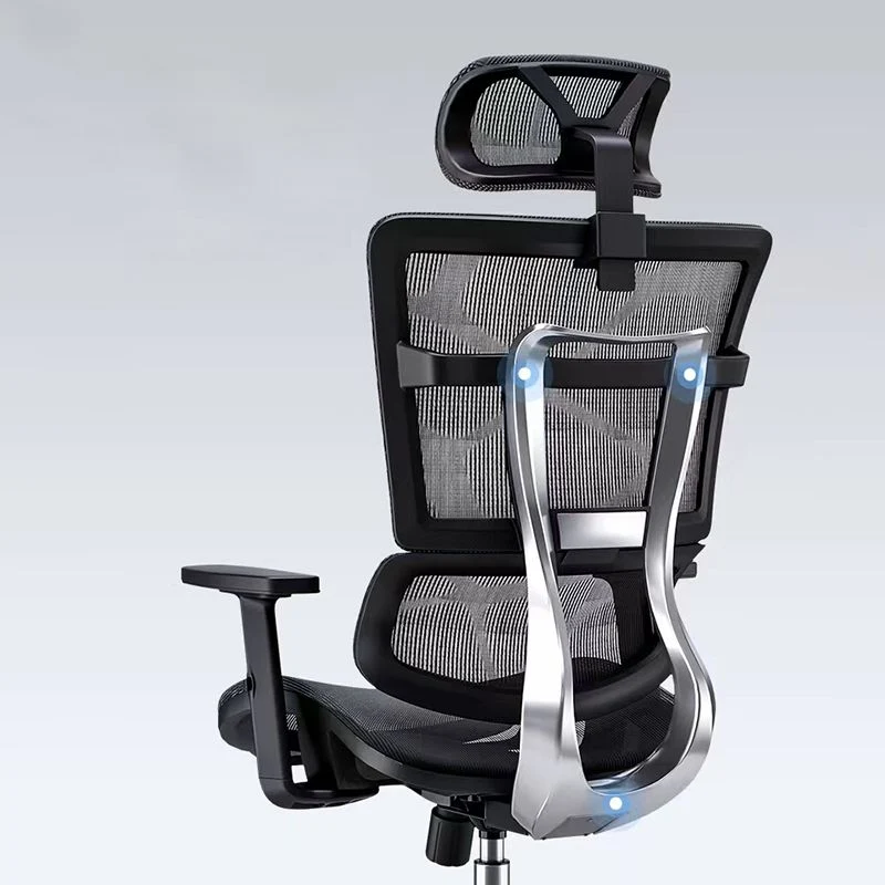 Chaise de travail ergonomique moderne en maille, chaise pivotante à bras réglables à dossier haut Clearhalo
