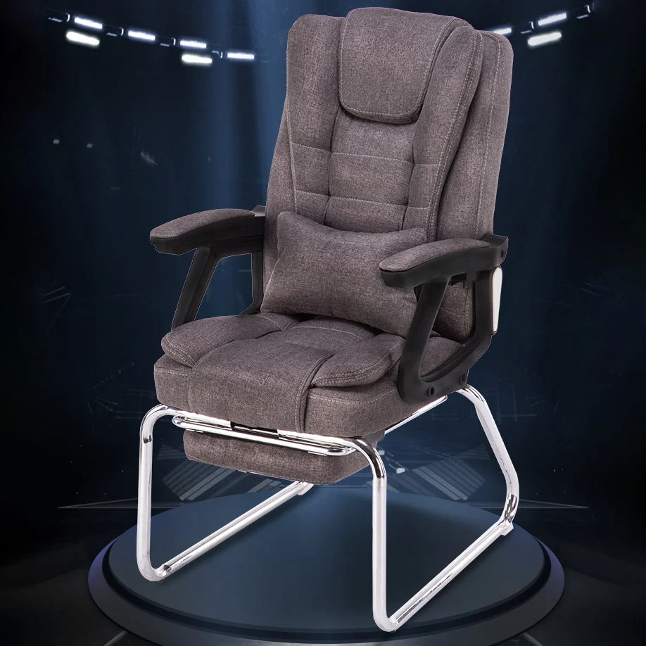 Chaise de travail ergonomique de style moderne, chaise de bureau rembourrée à dossier haut Clearhalo