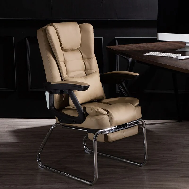 Chaise de travail ergonomique de style moderne, chaise de bureau rembourrée à dossier haut Clearhalo