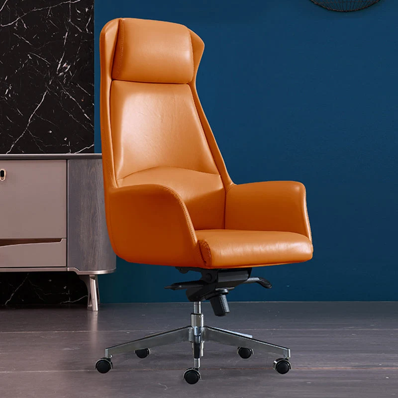 Chaise de travail exécutive ergonomique Chaise de bureau contemporaine à bras rembourrés Clearhalo