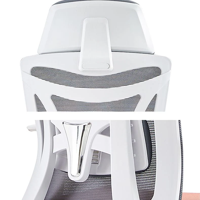 Chaise de travail moderne à accoudoirs réglables avec roulettes et dossier en maille Clearhalo
