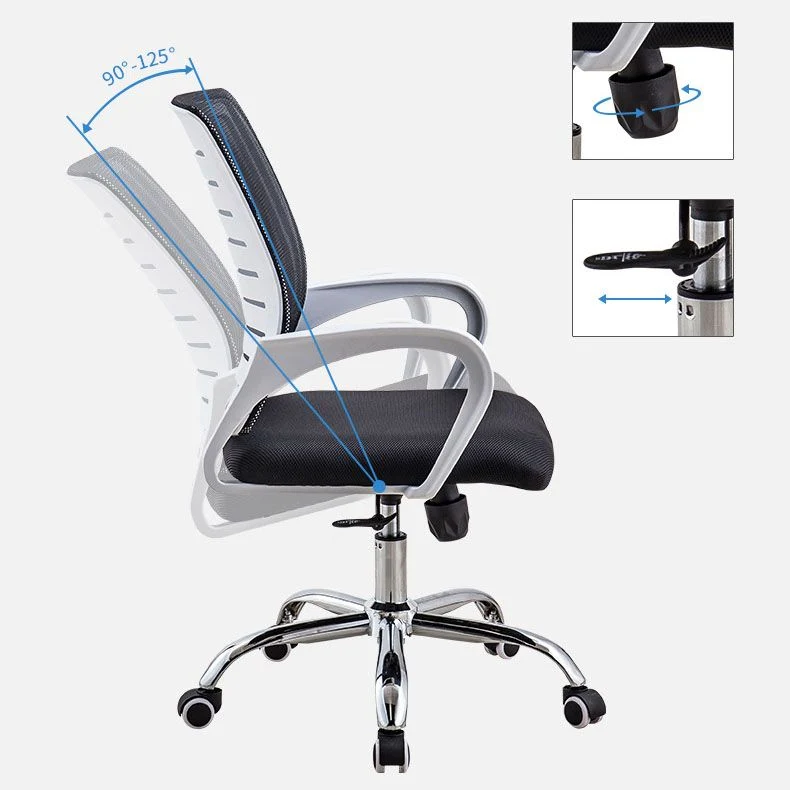 Chaise de travail moderne avec dossier AirGrid respirant, chaise de bureau ergonomique avec base en métal Clearhalo