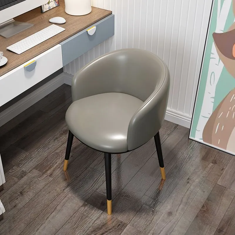 Chaise de travail moderne sans accoudoirs, en simili cuir, à dossier bas, pour bureau à domicile Clearhalo