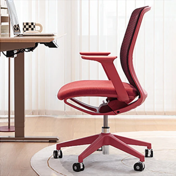 Chaise de travail pivotante contemporaine, chaise de bureau à bras fixes pour bureau Clearhalo