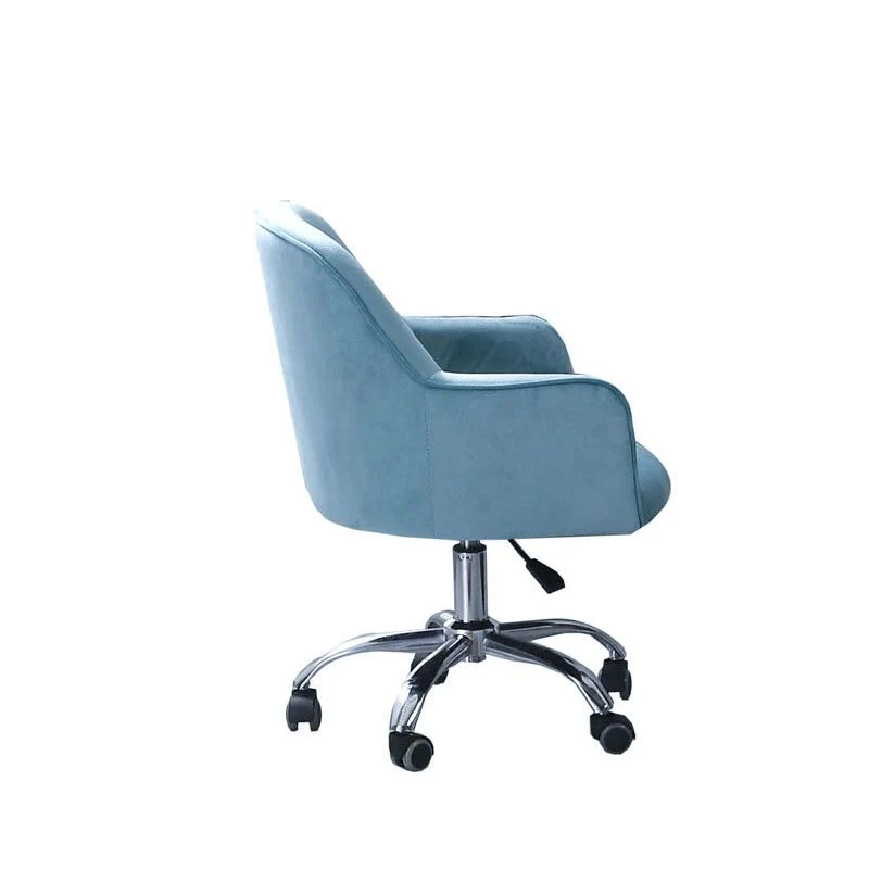 Chaise de travail pivotante de style moderne, chaise de bureau rembourrée avec accoudoirs fixes Clearhalo