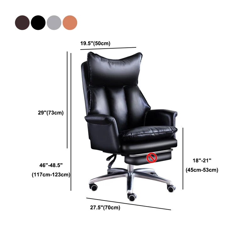 Chaise de travail rembourrée avec accoudoirs rembourrés, chaise de bureau moderne avec roulettes Clearhalo
