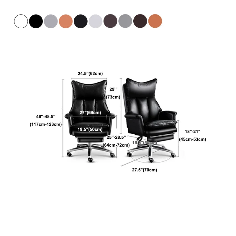 Chaise de travail rembourrée avec accoudoirs rembourrés, chaise de bureau moderne avec roulettes Clearhalo