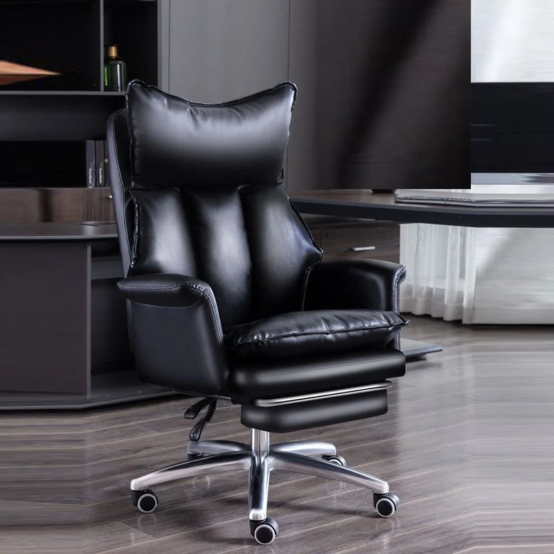 Chaise de travail rembourrée avec accoudoirs rembourrés, chaise de bureau moderne avec roulettes Clearhalo