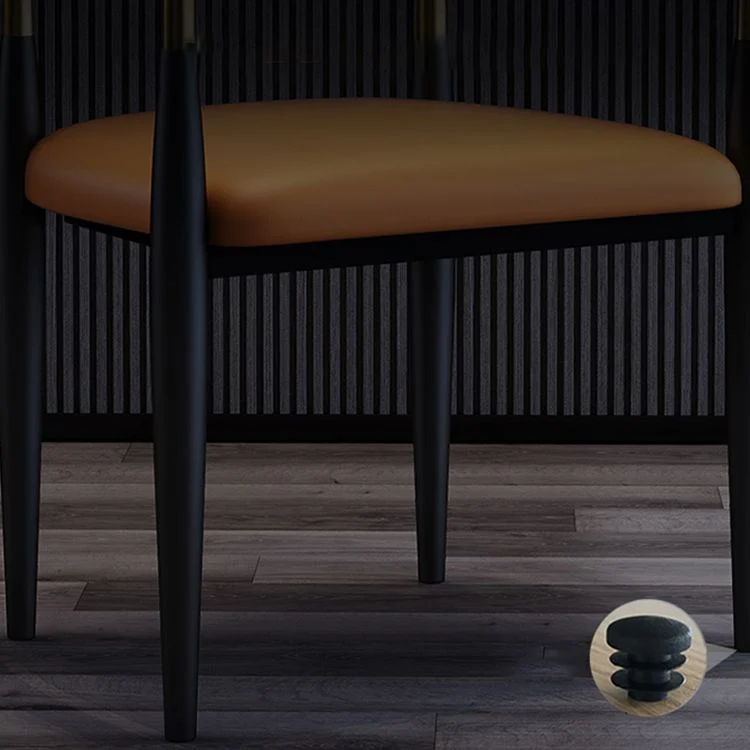 Chaise de travail rembourrée de style moderne avec bras en similicuir Clearhalo