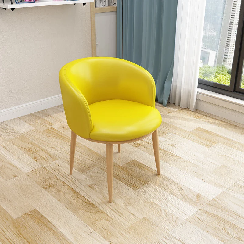 Chaise de travail sans accoudoirs, chaise de bureau moderne à dossier bas, sans roulettes Clearhalo