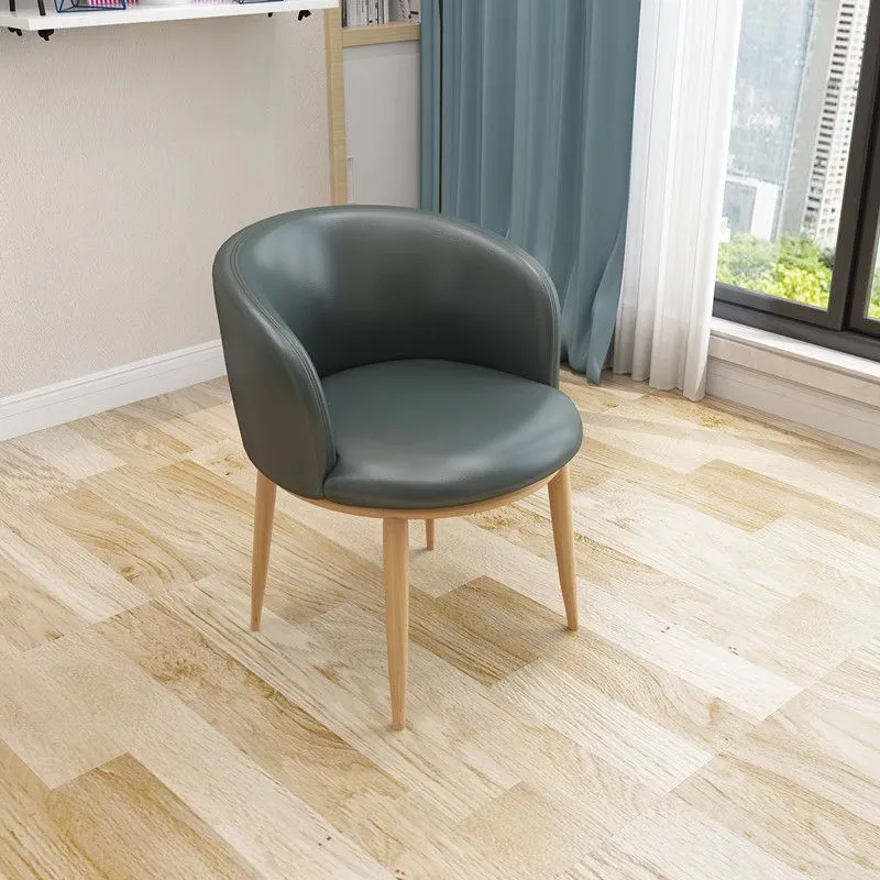 Chaise de travail sans accoudoirs, chaise de bureau moderne à dossier bas, sans roulettes Clearhalo