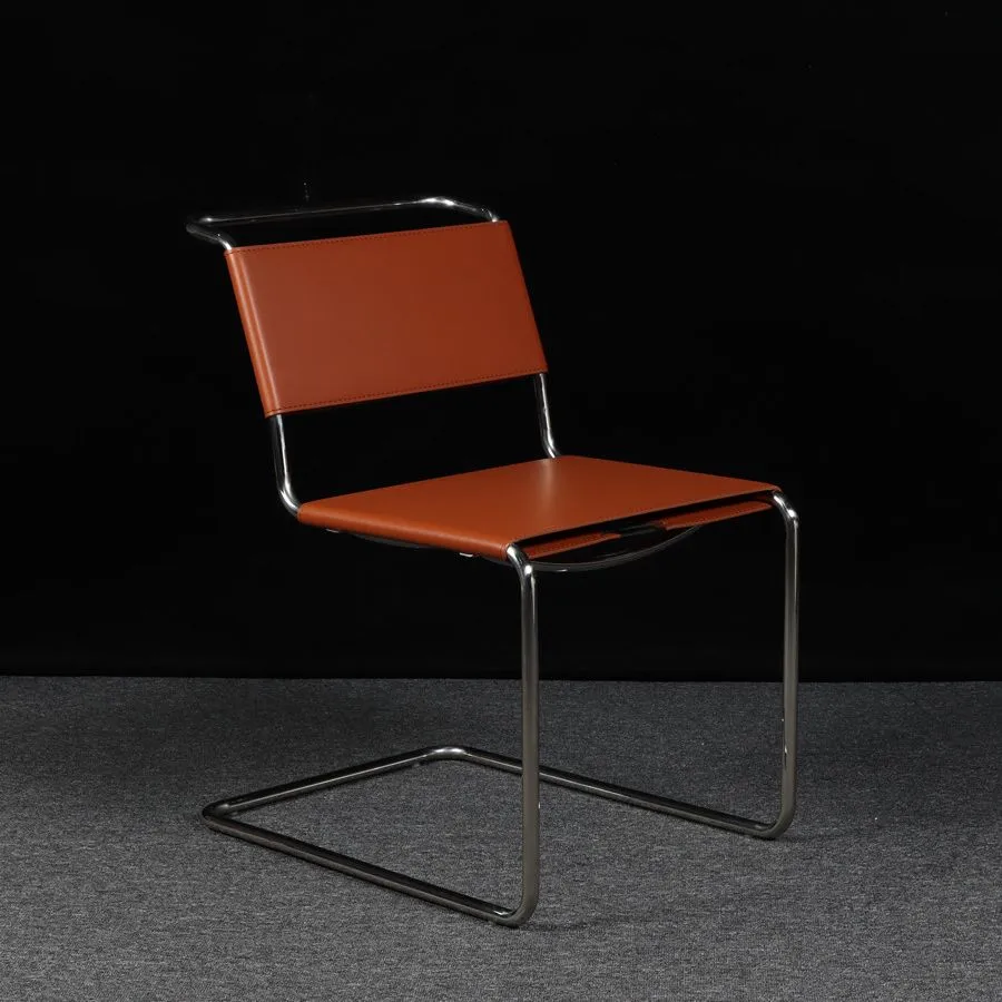 Chaise de travail sans accoudoirs en simili cuir, chaise de bureau à domicile moderne sans roues Clearhalo