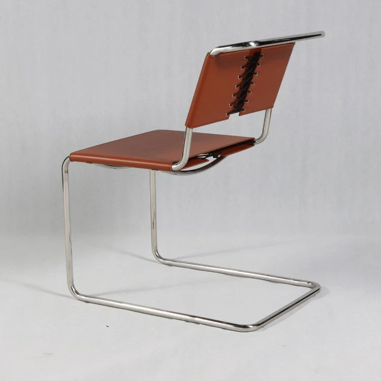 Chaise de travail sans accoudoirs en simili cuir, chaise de bureau à domicile moderne sans roues Clearhalo