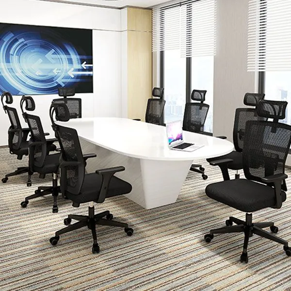 Chaise de travail de style moderne, chaise de bureau à mécanisme d'inclinaison en maille avec bras réglables Clearhalo