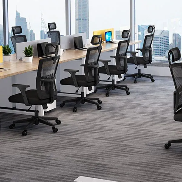 Chaise de travail de style moderne, chaise de bureau à mécanisme d'inclinaison en maille avec bras réglables Clearhalo