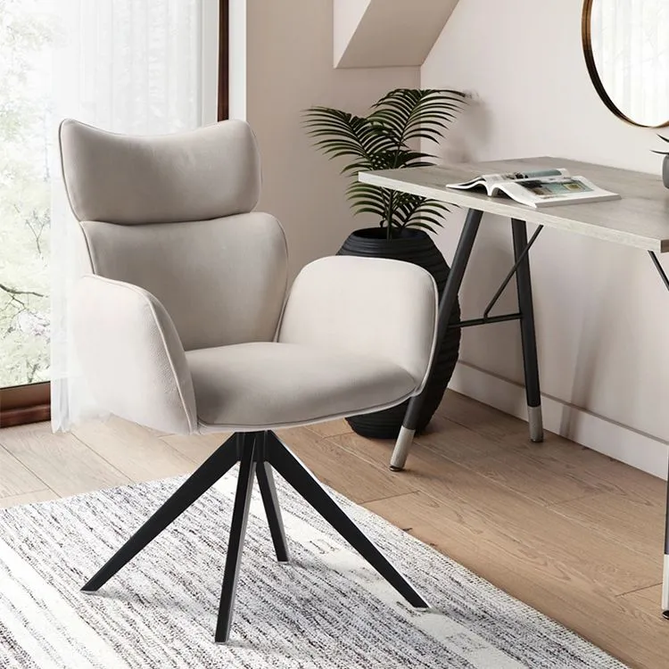 Chaise de travail de style moderne, chaise de travail ergonomique rembourrée à dossier moyen Clearhalo