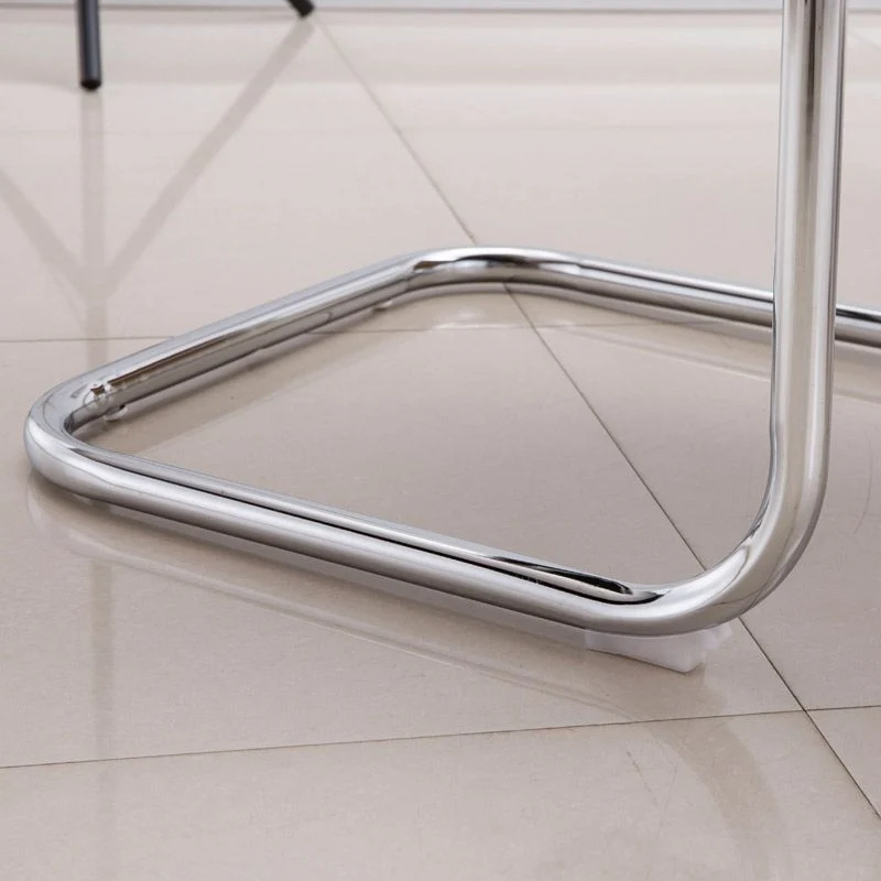 Chaise de travail de style moderne, sans roues, chaise de bureau en maille avec bras fixes Clearhalo