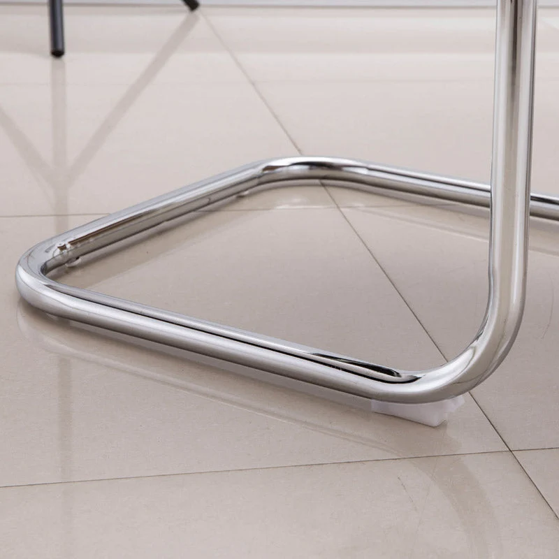 Chaise de travail de style moderne, sans roues, chaise de bureau en maille avec bras fixes Clearhalo