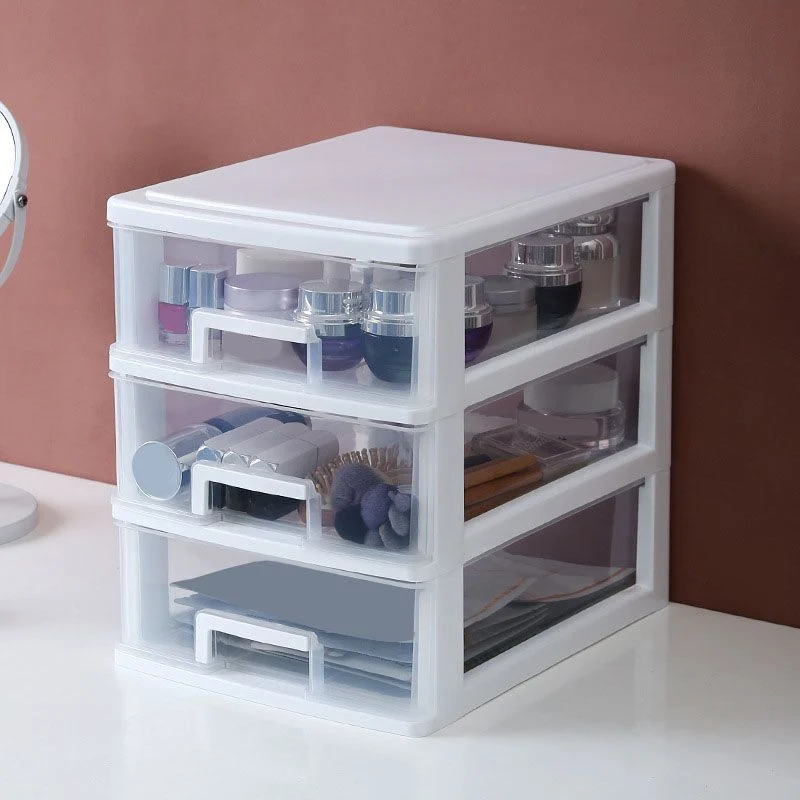 Classeur acrylique moderne à tiroirs classeur acrylique vertical pour le bureau Clearhalo