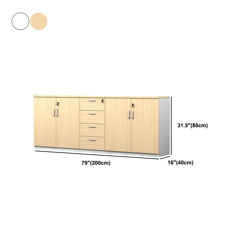 Classeur en bois Cabinet contemporain avec rangement pour la maison ou le bureau Clearhalo