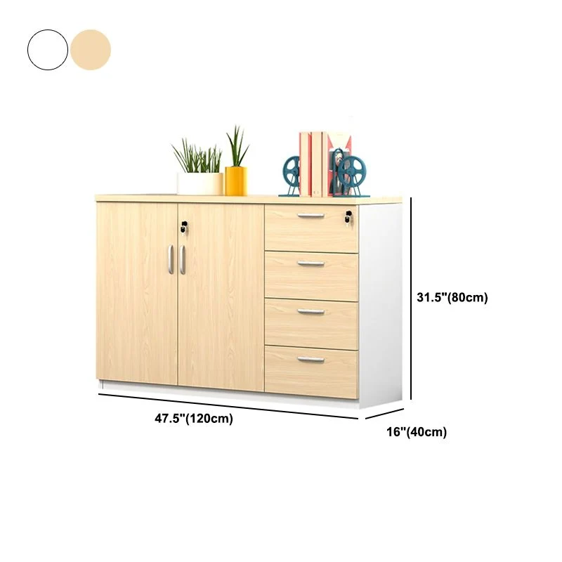Classeur en bois Cabinet contemporain avec rangement pour la maison ou le bureau Clearhalo