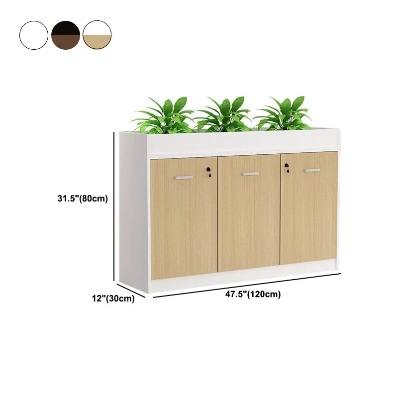 Classeur en bois Classeur contemporain avec étagères de rangement Clearhalo