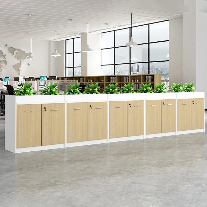 Classeur en bois Classeur contemporain avec étagères de rangement Clearhalo