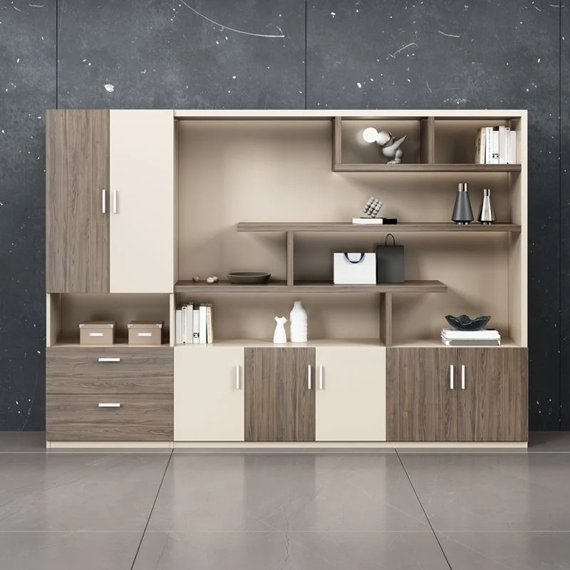 Classeur en bois d'ingénierie Armoire verticale contemporaine avec rangement Clearhalo