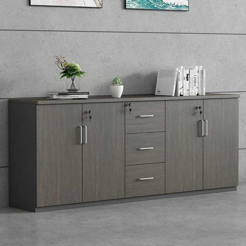 Classeur en bois moderne avec rangement à serrure pour le bureau à domicile Clearhalo