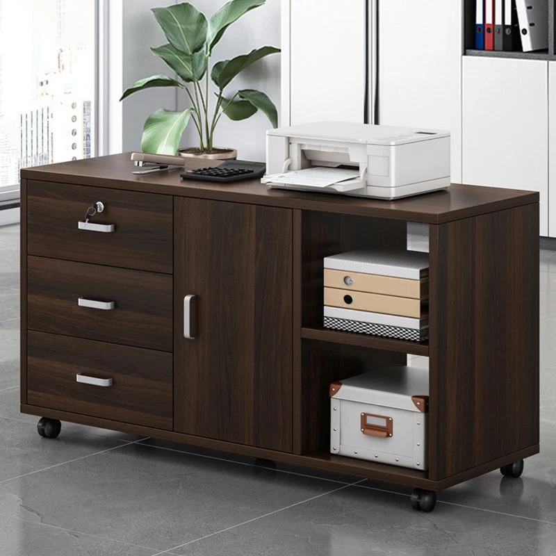 Classeur en bois moderne de tiroirs d'armoire en bois pour le bureau à domicile Clearhalo