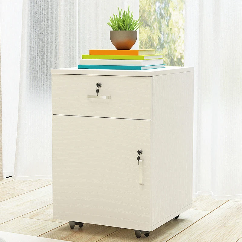 Classeur de bureau classique classeur en bois avec roulettes Clearhalo