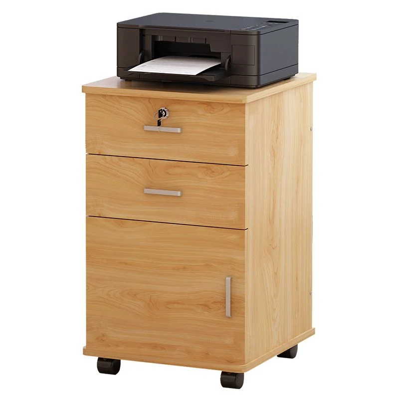 Classeur classique à tiroirs, classeur verrouillable en bois massif Clearhalo