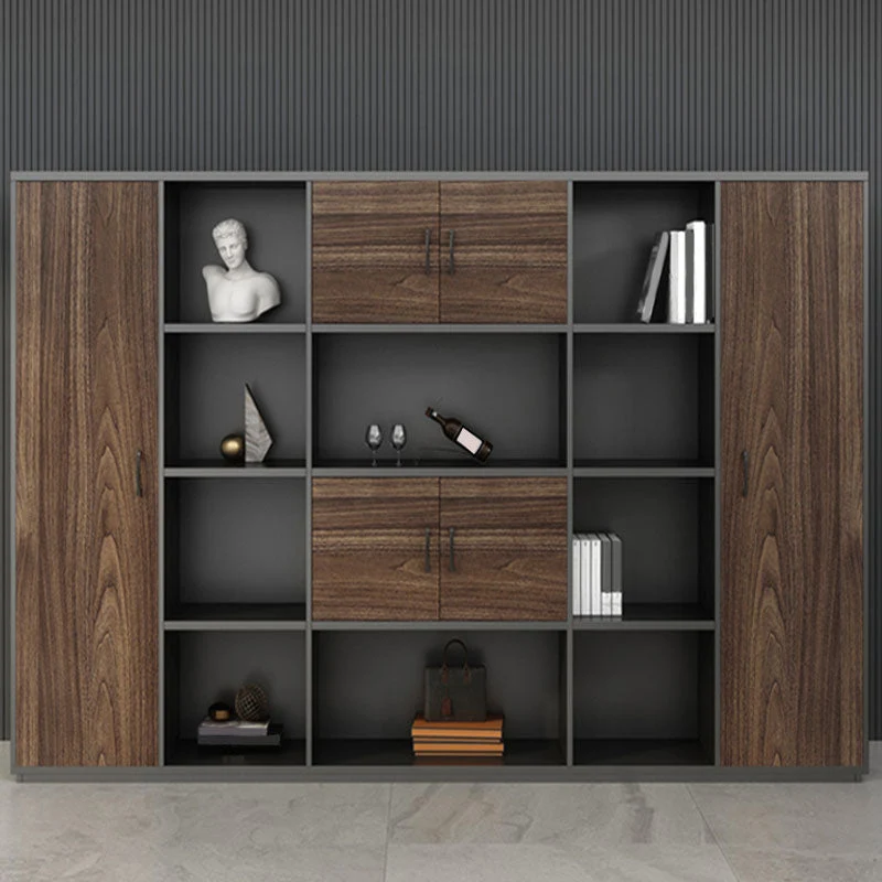 Classeur contemporain en bois d'ingénierie de classeur de stockage Clearhalo