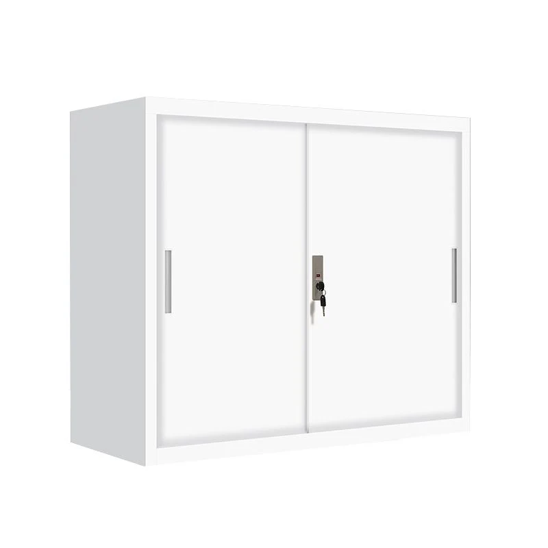 Classeur contemporain cadre en acier serrure à clé classeur latéral blanc pour bureau Clearhalo