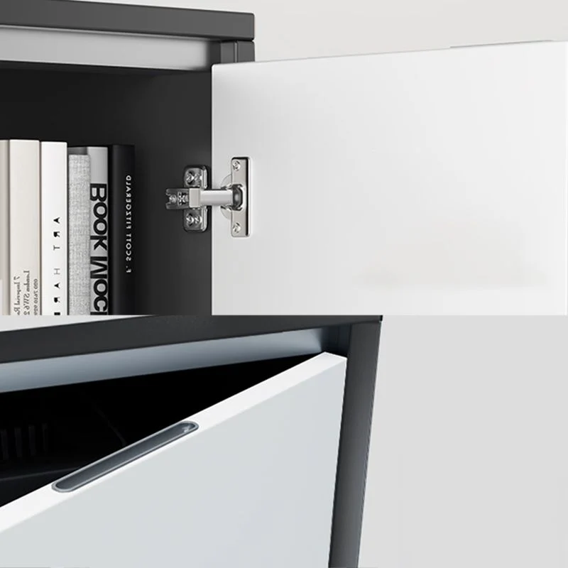 Classeur contemporain à cadre en bois, classeur blanc Clearhalo