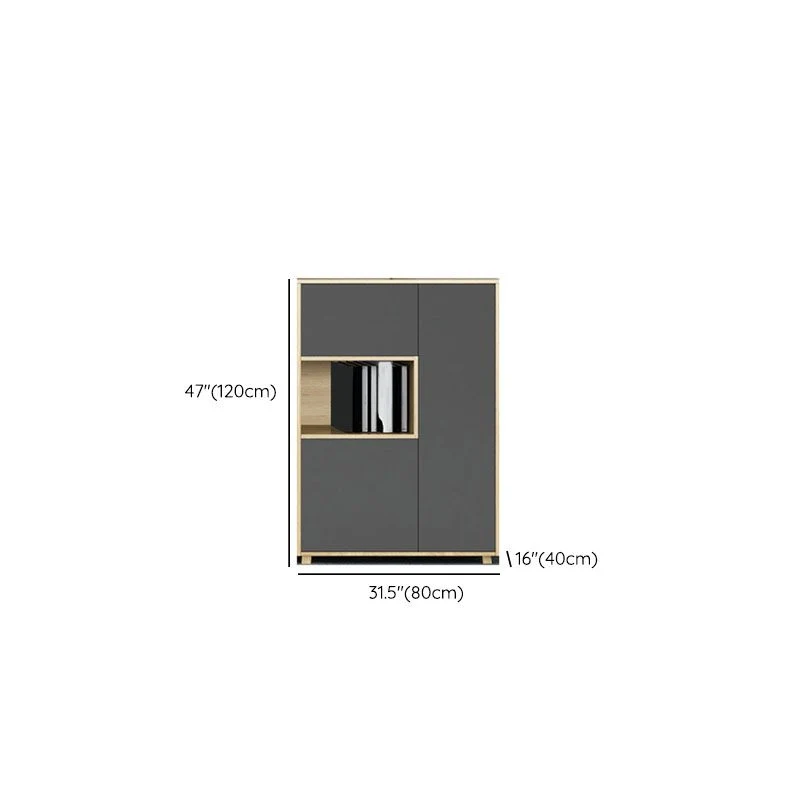 Classeur contemporain à cadre en bois classeur vertical pour bureau Clearhalo