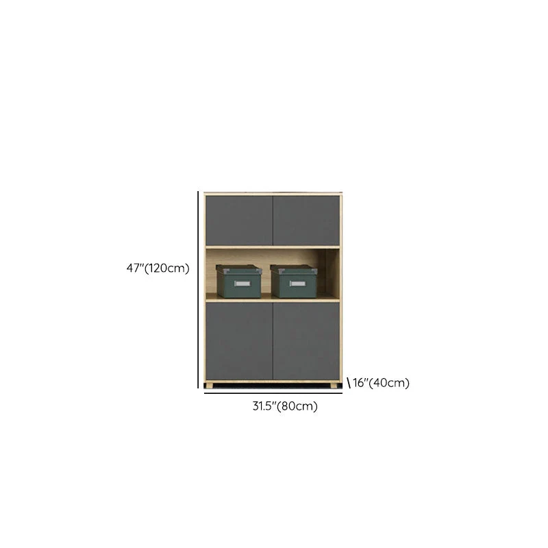 Classeur contemporain à cadre en bois classeur vertical pour bureau Clearhalo