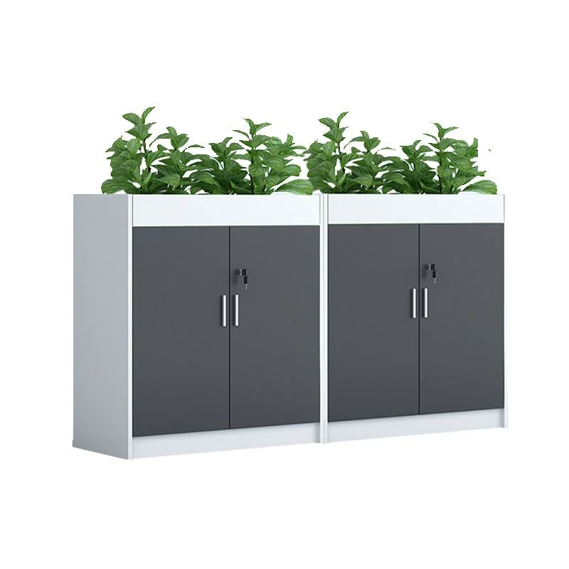 Classeur contemporain cadre en bois serrure à clé classeur latéral pour bureau Clearhalo