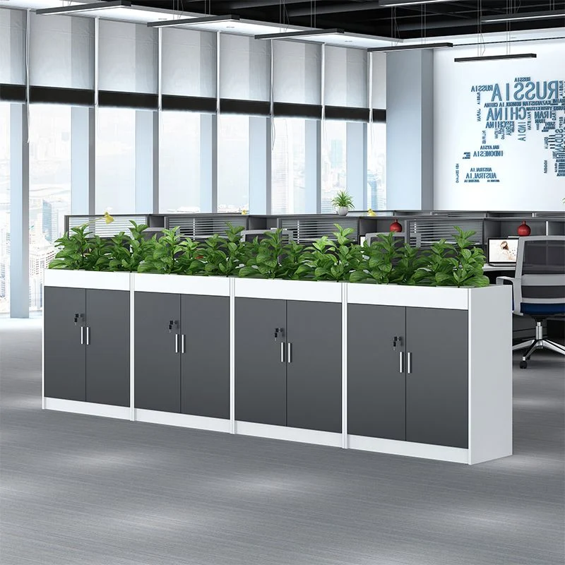 Classeur contemporain cadre en bois serrure à clé classeur latéral pour bureau Clearhalo