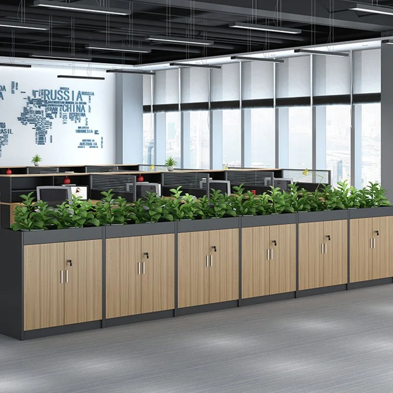 Classeur contemporain cadre en bois serrure à clé classeur latéral pour bureau Clearhalo