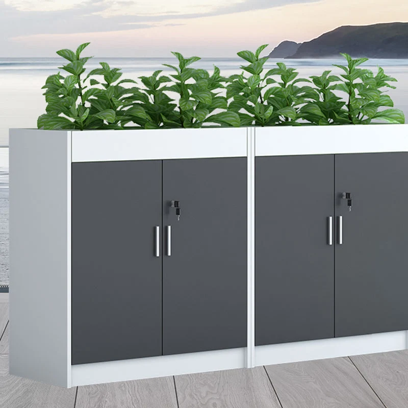 Classeur contemporain cadre en bois serrure à clé classeur latéral pour bureau Clearhalo