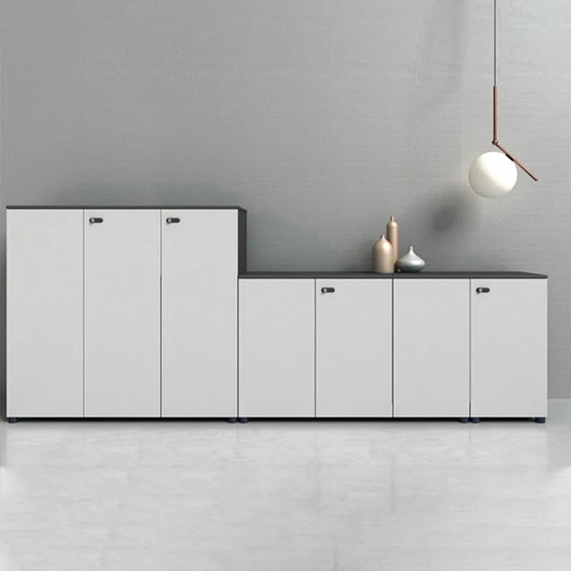 Classeur contemporain Classeur en bois avec serrure et rangement Clearhalo