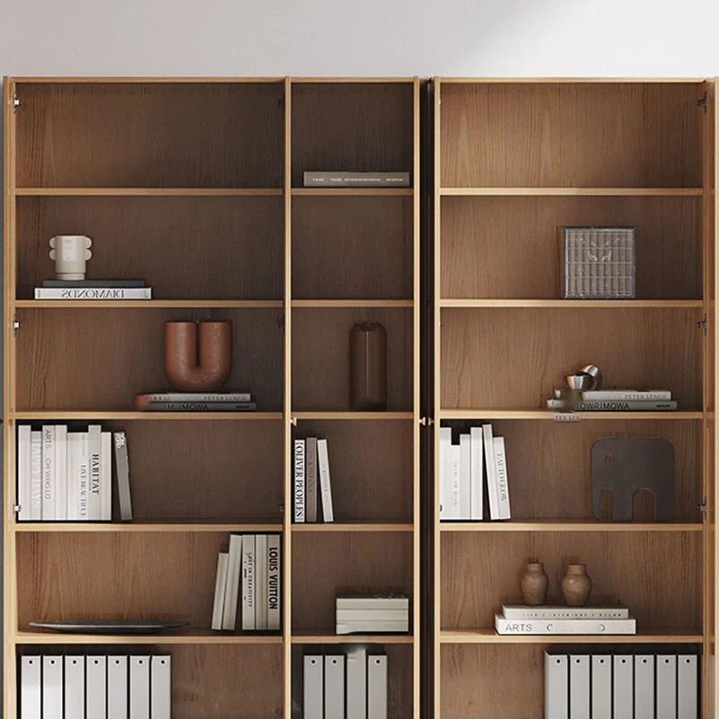 Classeur contemporain de rangement en bois massif et cadre en verre Clearhalo