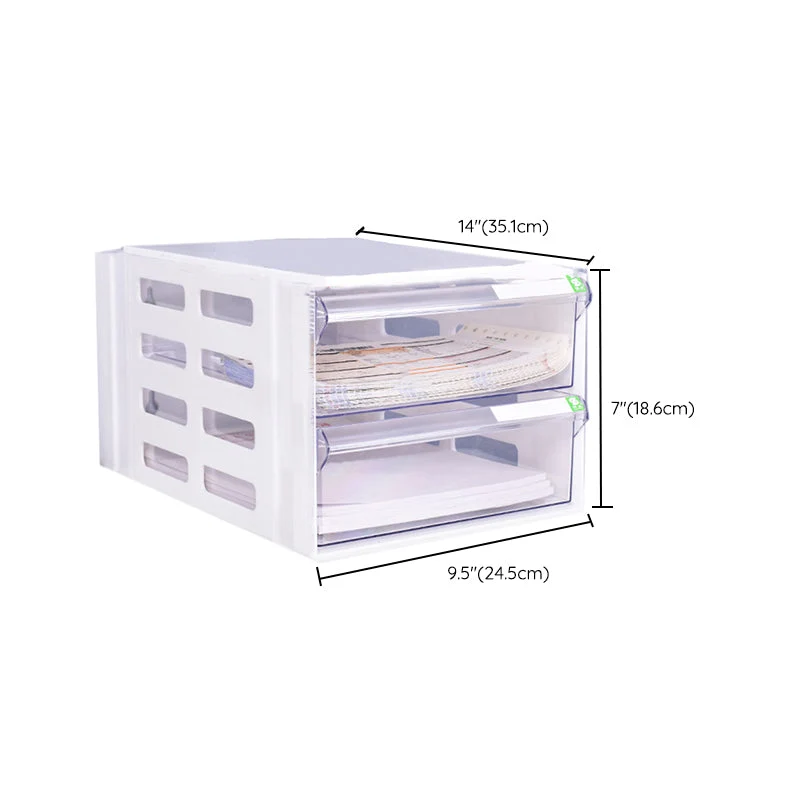 Classeur contemporain de tiroirs d'armoire en acrylique pour le bureau Clearhalo