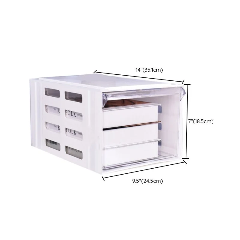 Classeur contemporain de tiroirs d'armoire en acrylique pour le bureau Clearhalo