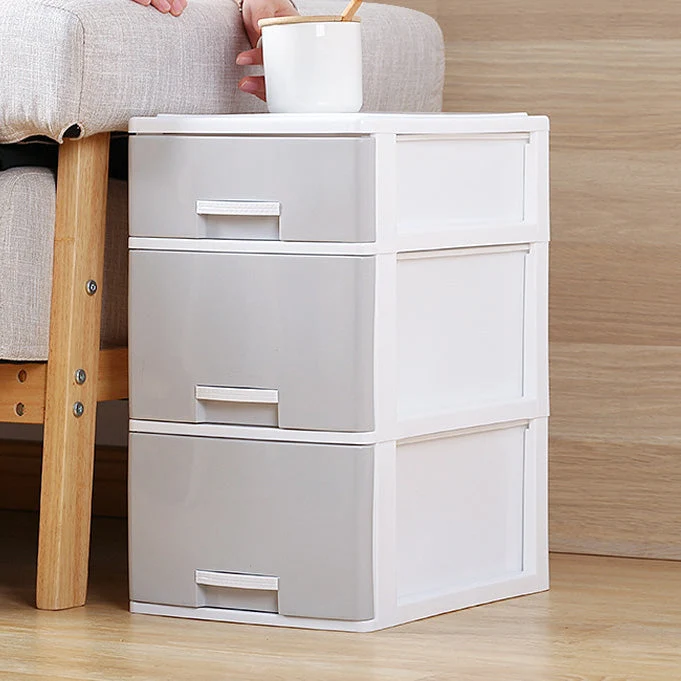 Classeur contemporain à tiroirs latéraux en plastique pour la maison et le bureau Clearhalo