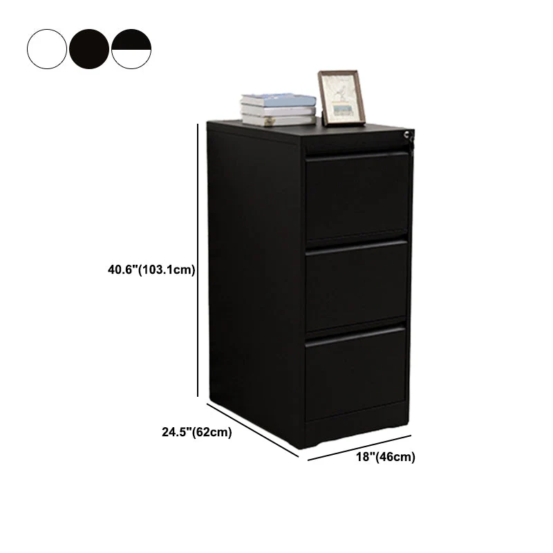 Classeur ignifuge classeur vertical contemporain en métal avec tiroirs verrouillables Clearhalo