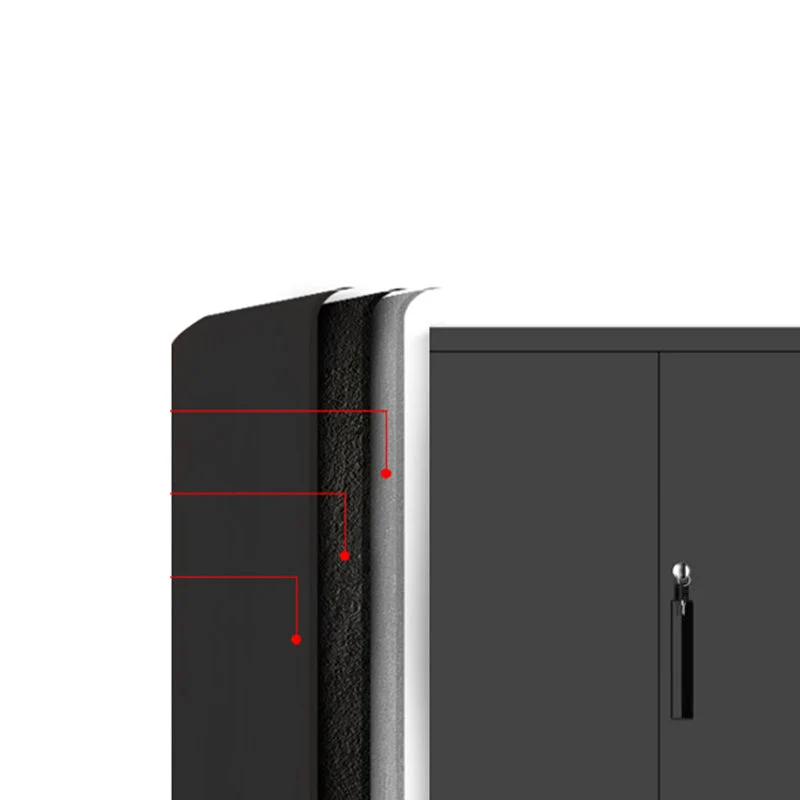 Classeur industriel cadre en acier serrure à clé classeur latéral pour bureau Clearhalo