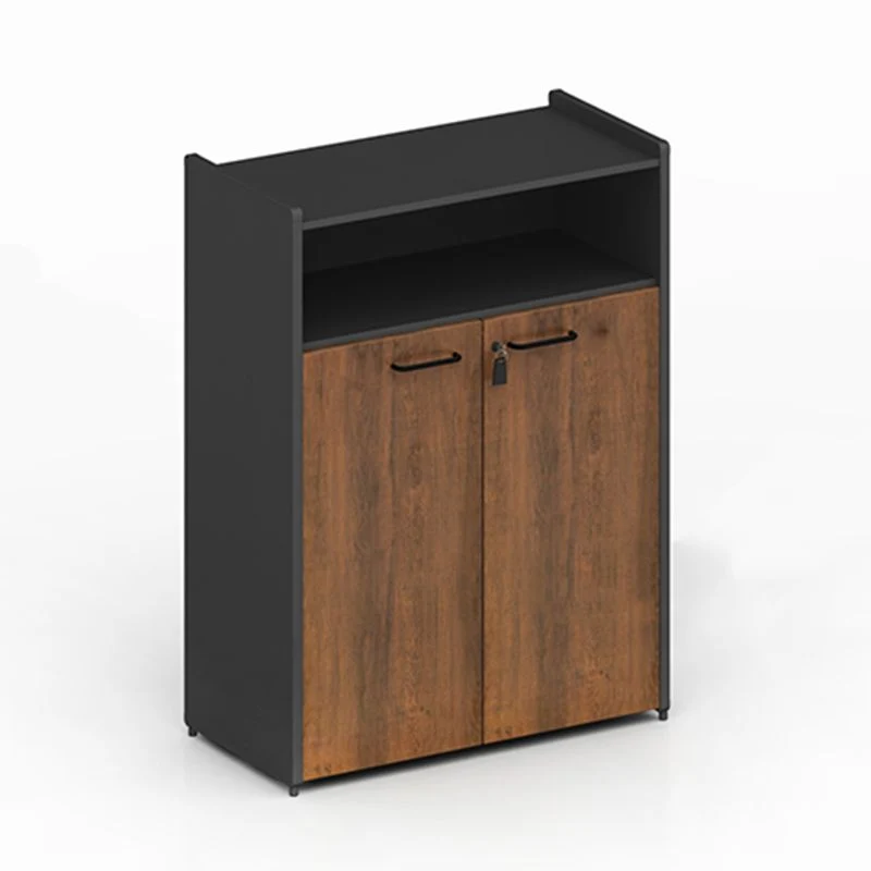 Classeur industriel à cadre en bois classeur vertical avec serrure à clé Clearhalo