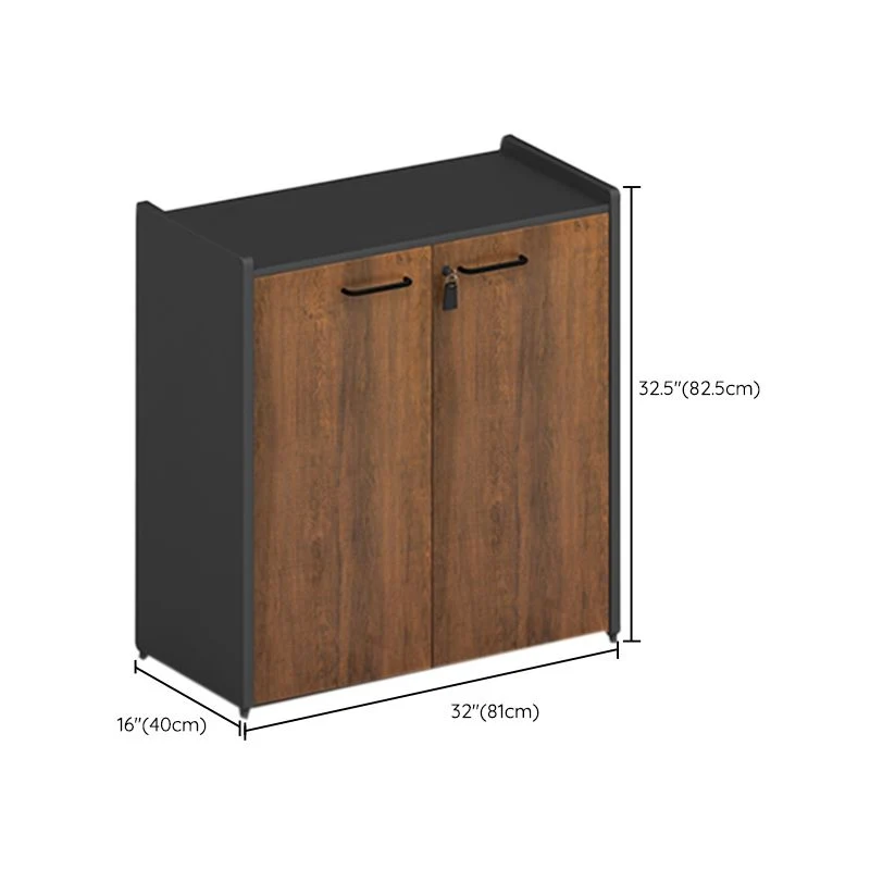 Classeur industriel à cadre en bois classeur vertical avec serrure à clé Clearhalo
